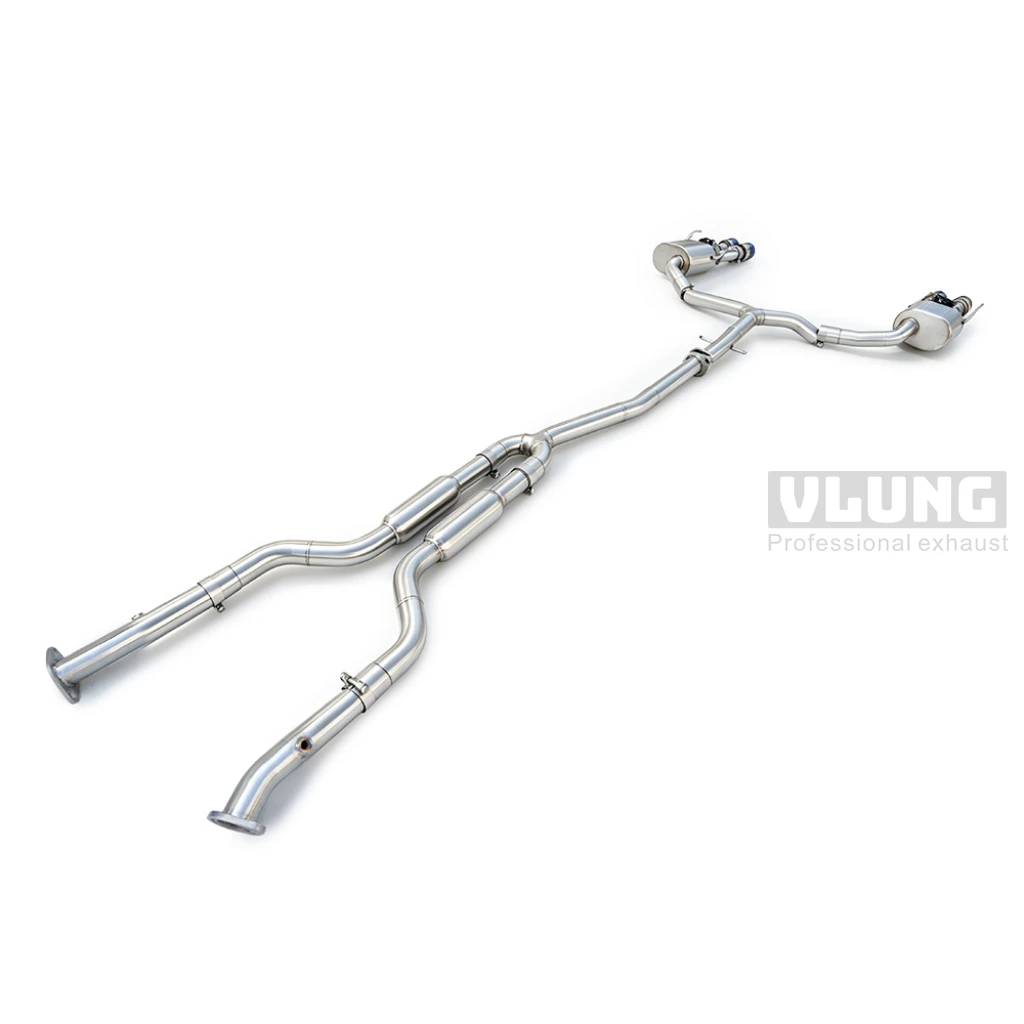 Stainless Steel Valved Catback Exhaust System Fit Lexus IS250 IS300 IS350 ISC 2006‑2013 Dual Four Pointed Tip Muffler Exhaust