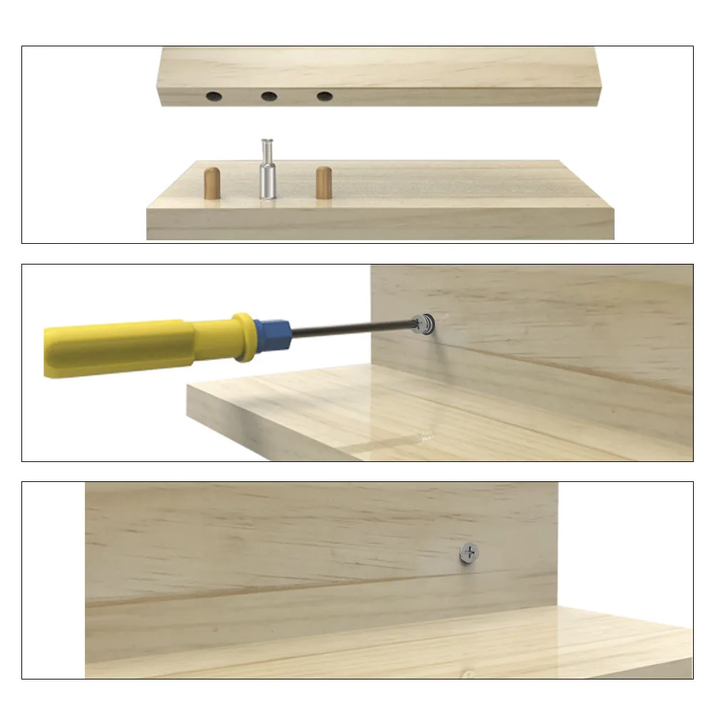 Holzbearbeitung 3-in-1-Dübellehre, Universal-Dübelle, Nockenlehre, Holzloch-Bohrführung, Locator, verstellbares Taschenloch-Jig-Set – Detail 17