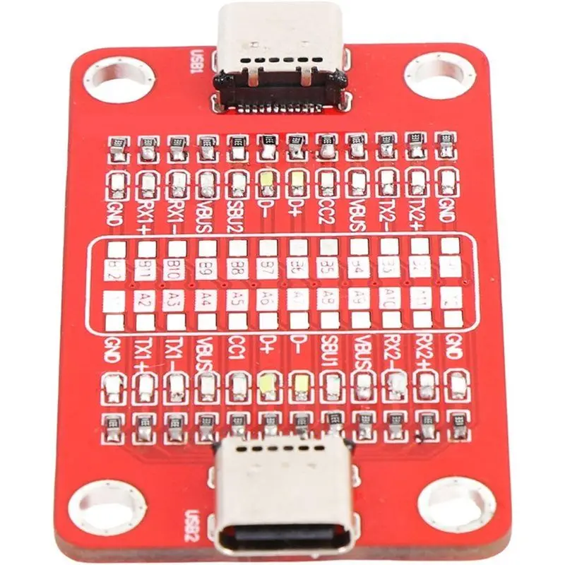 EVENTS DAY USB Cable Tester Board, Double Headed Type C, Data Cable Detection Board, Supports USB 3.1, For Android, IOS Phones
