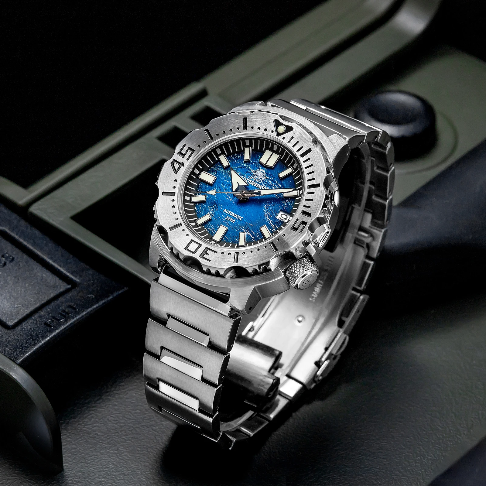 ADDIESDIVE Men's Automatic Dive Watch NH35A Mechanical Sapphire Glass Wristwatch AR Coated 200m Waterproof BGW9 Luminous Watches