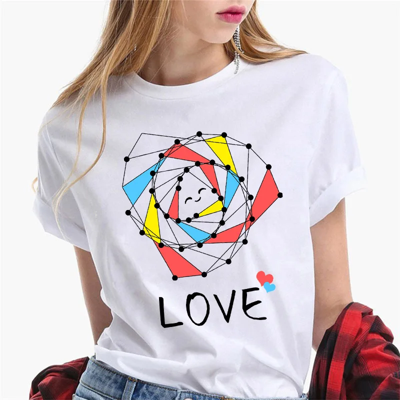 Women Clothing Short Sleeve t-shirt femme Summer Tees Tops Women's T-shirts Funny Chemical Formula T-shirt