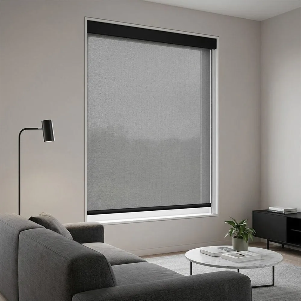 Nursery Blackout Roller Blinds with Light Blocking Side Tracks, Cassette Sun Screen Shade Water Repellent Formaldehyde Free