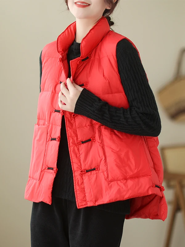 Lose Baumwoll-Daunen-Jaset-Weste für Damen, Faion-Marke, 2025, Winter, neuer Sle-Knopf, bestickte Baumwolle, Einfügung für den Pendelverkehr