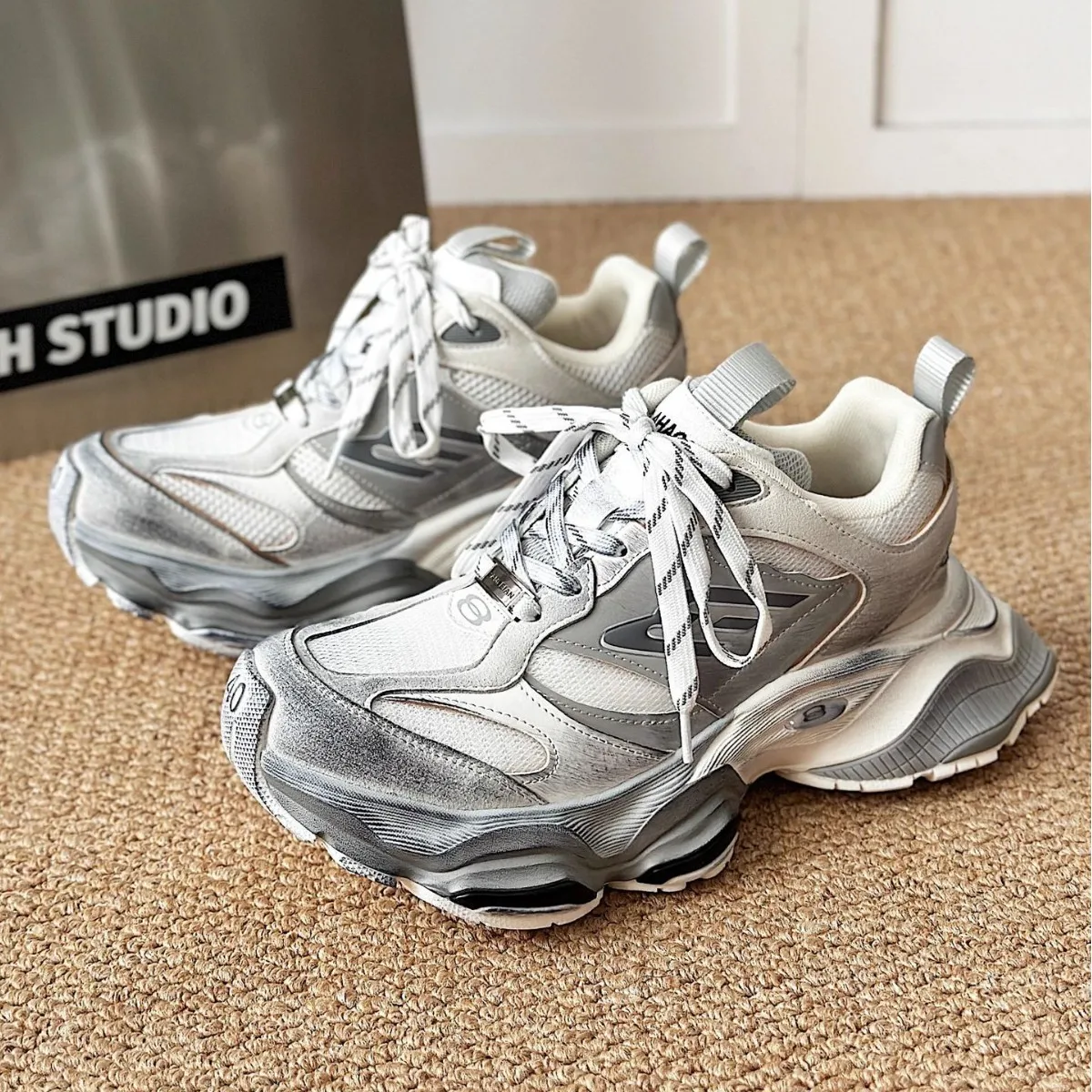 

Обувь для папы, мужская и женская обувь на толстой подошве, модная обувь для спорта и отдыха для пар