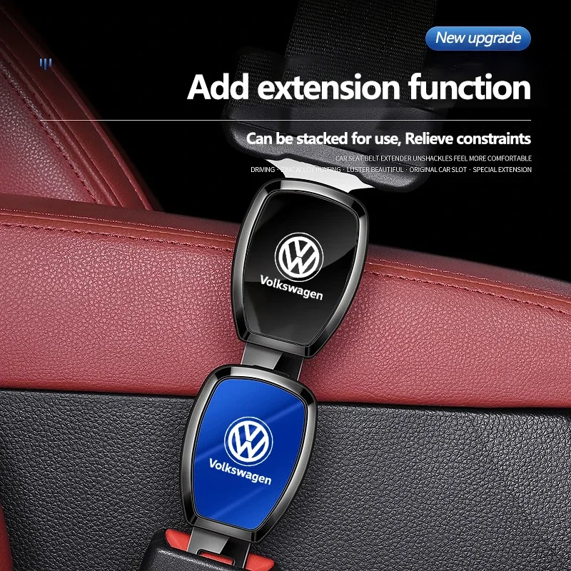 

For VW Golf Tiguan Transporter Passat Polo Touran Scirocco Rline T-ROC Car Seat Belt Extender Seat Belt Accessories