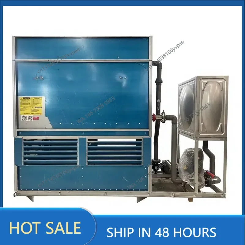 Professional metal cross-flow combined water cooling system, closed-loop cooling water tower with fan, low maintenance cost,