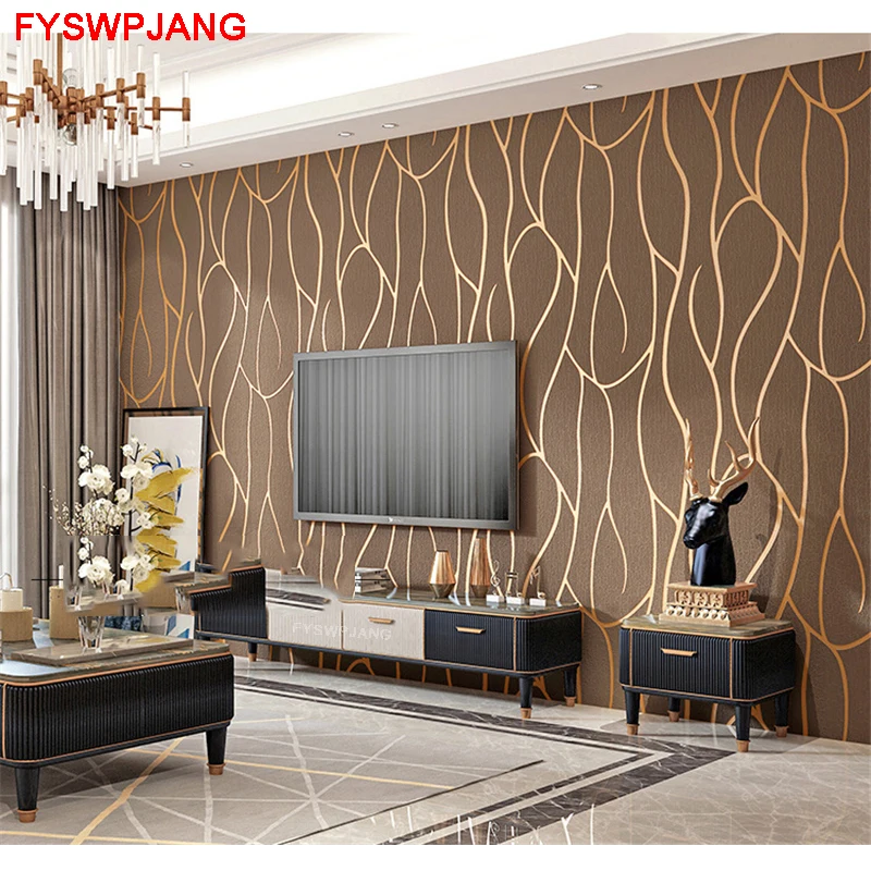 Papel tapiz decorativo para sala de estar dormitorio adhesivo de pared de fondo de TV papel tapiz no tejido no autoadhesivo engrosado papel tapiz 3D