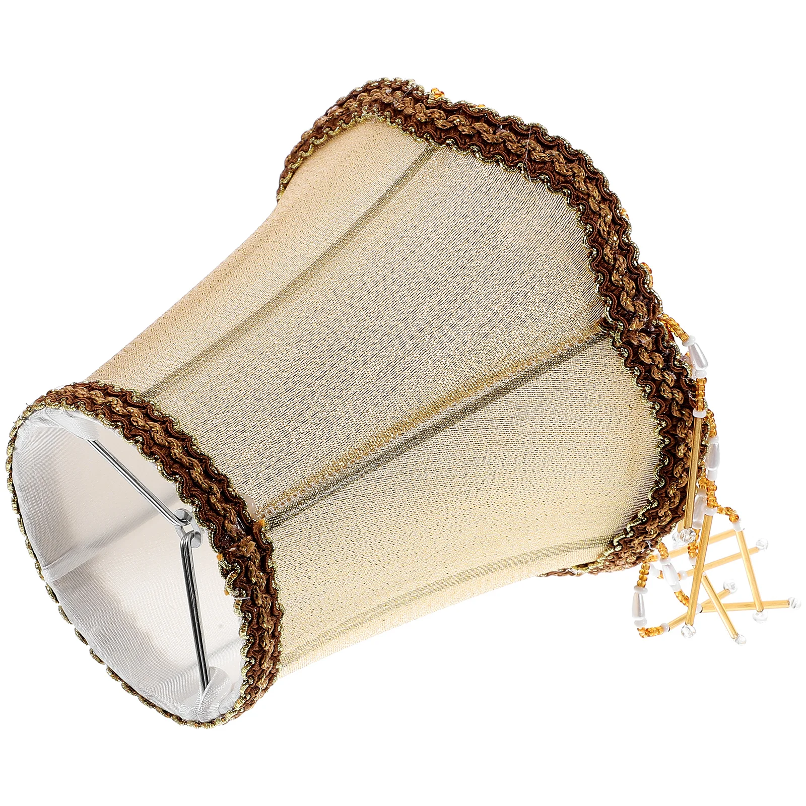 

Vintage Style Crystal Lampshade Cloth Light Cover For Desk Bedside Floor Wall Lamp Decorative Lamp Shades Fabric