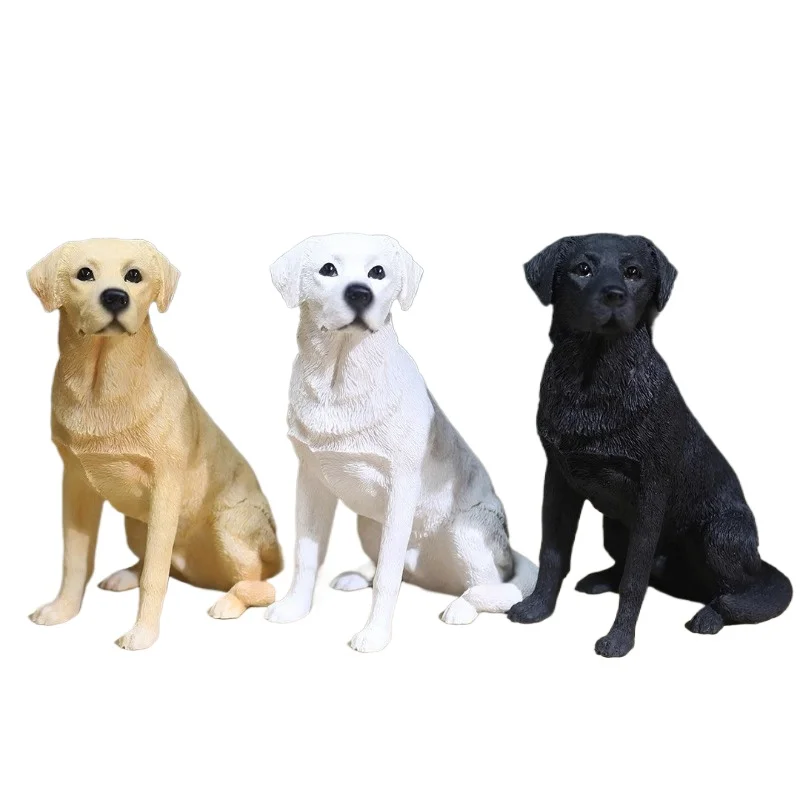 

Labrador Dog Sitting Simulation Dog Model Car Ornament Collection Memorial Crafts