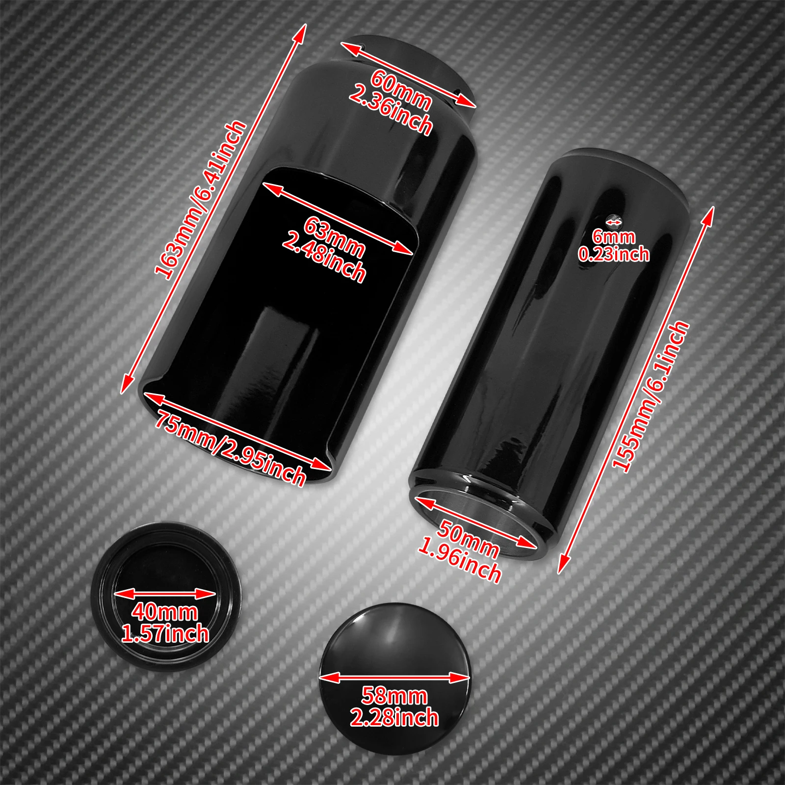 Motorcycle Front Upper Lower Fork Cover Tube Cap Shock Absorber Cover Aluminum For Harley Softail Street Bob 2018-2025 Low Rider