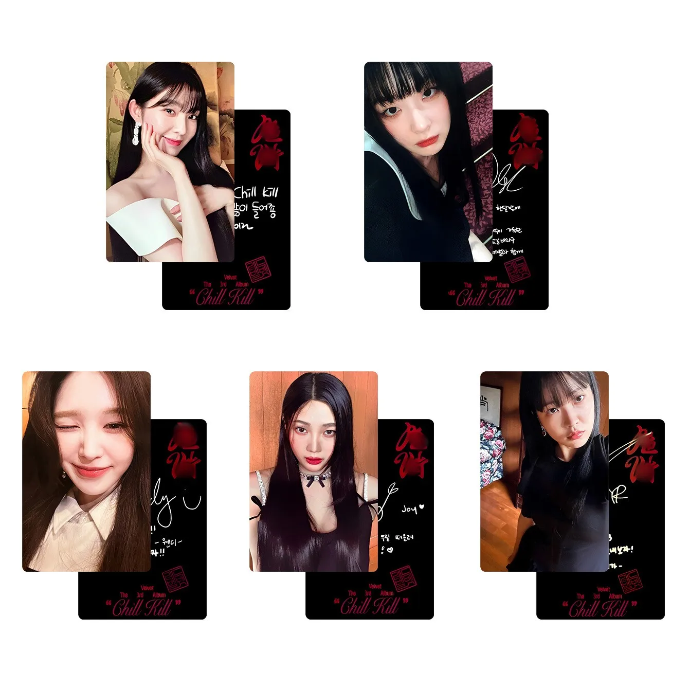 R Velvet Album Chill Kill photowcards 5 pz/set Wendy Irene stile coreano multicolore LOMO Card Joy Yrei Fans Collection cartolina