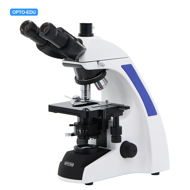 Microscopio biológico compuesto OPTO-EDU A12.1502-AT Trinocualr para laboratorio hospitalario educativo