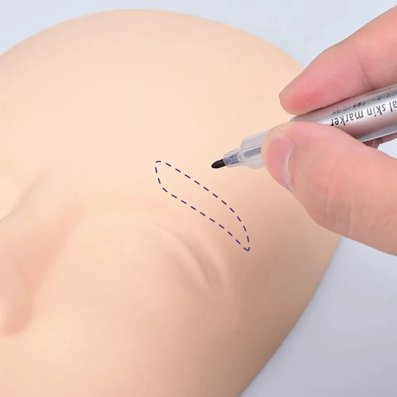 1/5/10/قطعة حزمة معقمة يمكن التخلص منها مع حاكم الجراحة الطبية تجميل دائم الجسم الوشم ثقب الكاتب الجلد قلم تحديد