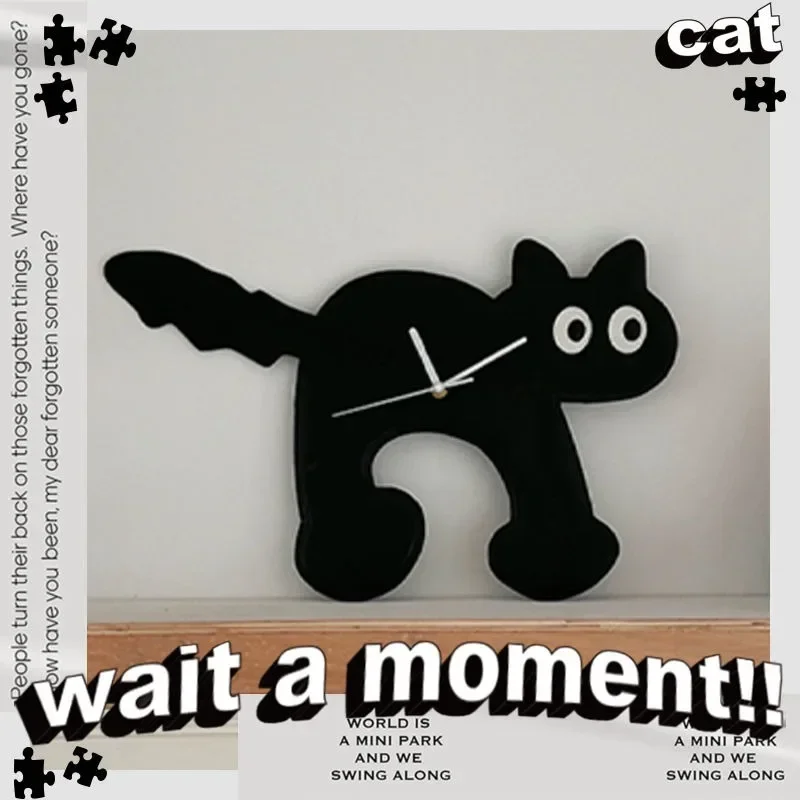 

Creative Wall Clock Cat Dog Watches Acrylic Bedroom Silent Clocks Art Interior Living Room Modern Cute Home Decoration Gifts