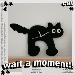 Creative Wall Clock Cat Dog Watches Acrylic Bedroom Silent Clocks Art Interior Living Room Modern Cute Home Decoration Gifts