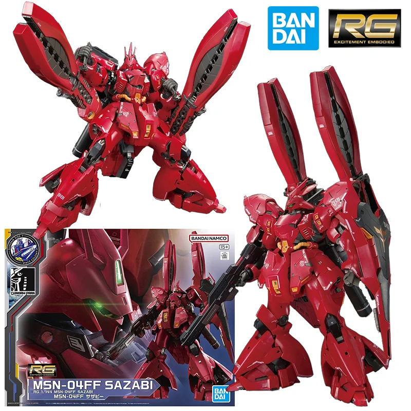 

Bandai PB RG MSN-04FF Sazabi 1/144 14Cm Gundam Base Limited Anime Original Action Figure Model Kit Assemble Toy Gift Collection