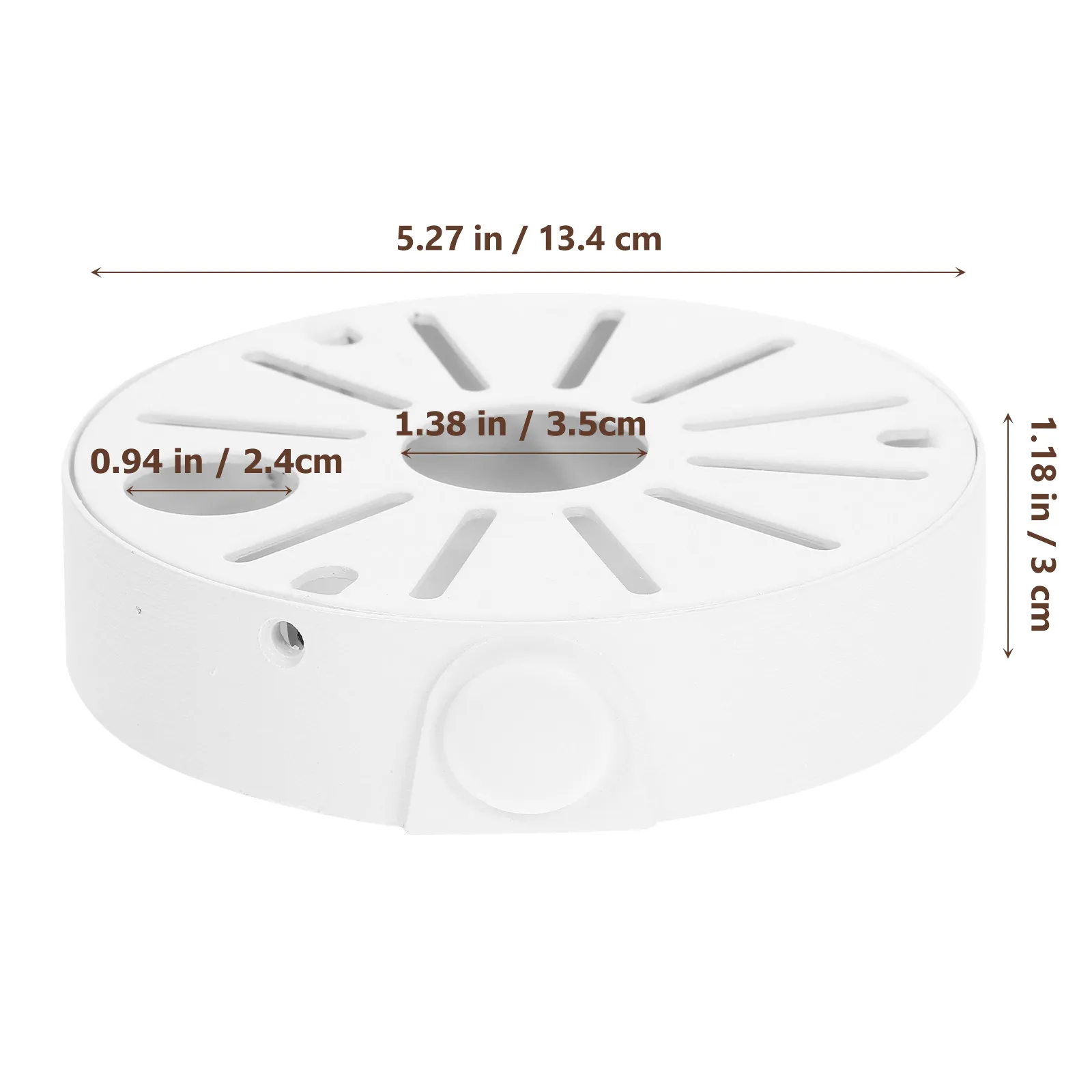 Professional Aluminum Alloy Camera Junction Box Cctv Security Mount with Cover for Dome Cameras Cable Hide and Storage Solution