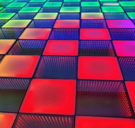 LED Mirror Floor Light Luminous 3D Floor Tile Light KTV Bar Dance Stage Dance Floor