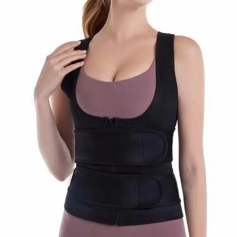 Waist Trainer Vest For Women Self-heating Body Shaping Vest Workout Waist Corset Body Shaper Tight Tank Top Compression Shirt