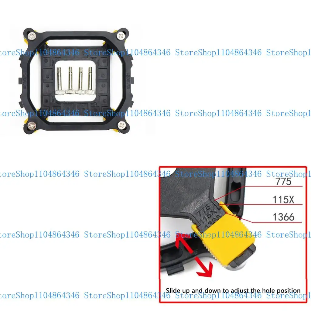

5asd CPU Cooling Fan Holder Tower Heatsink Bracket Base Backplane for 115X 1366 2011