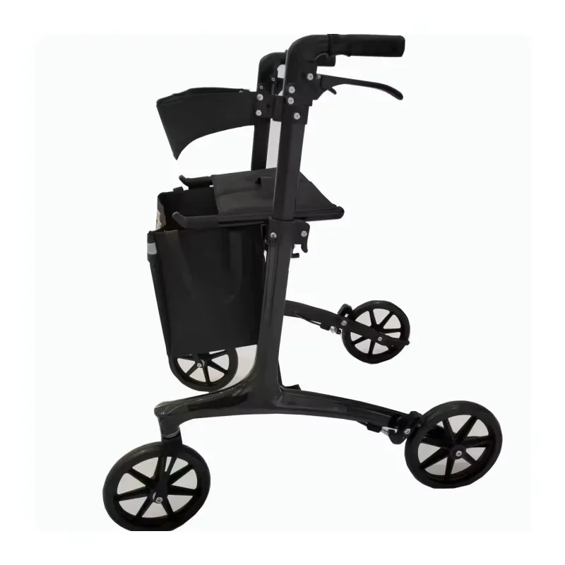 2026 Walking Aid Carbon Fiber Walkers for Seniors With Seat Foldable