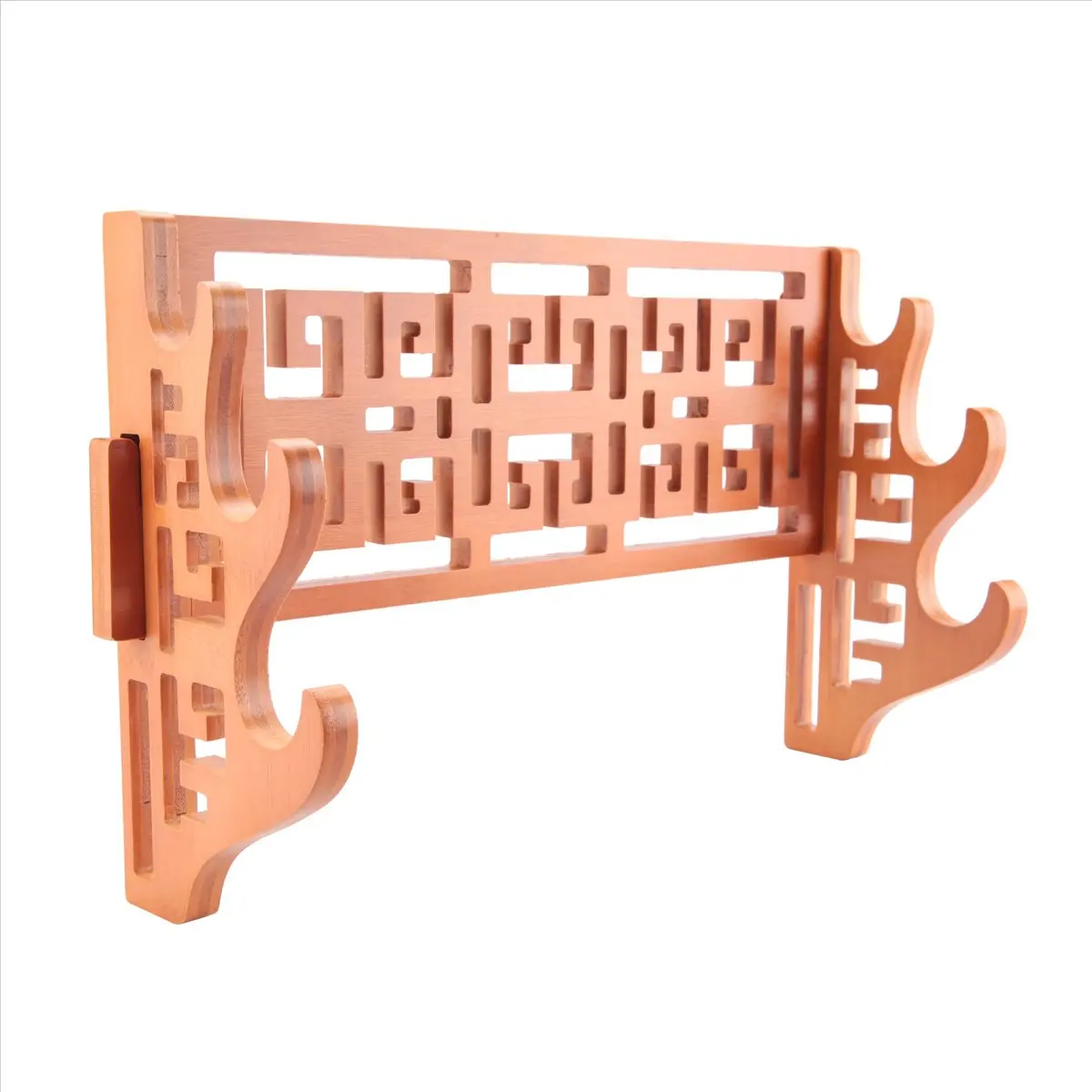【STOCK】3 Tier Bamboo Sword Holder Wall Mount Display Stand Samurai Sword Rack Hanger for Katana Wakizashi Tanto Genji