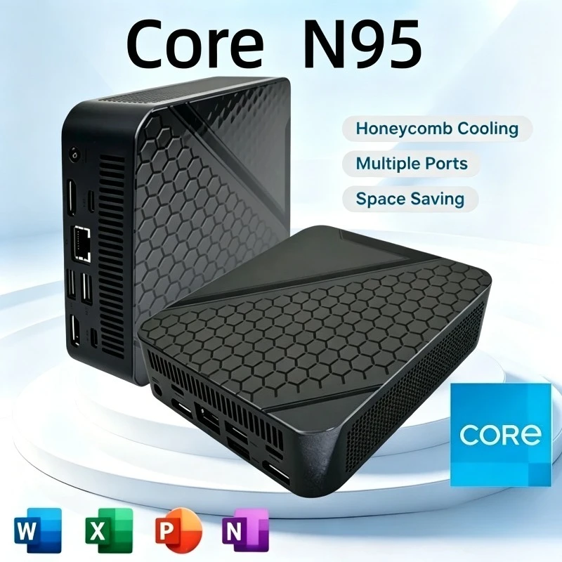 New Mini PC Portable Core N95 BT5.2 WIFI 6 4K HD 16GB RAM 1TB 2TB SSD Mini Gaming Office Study Pc