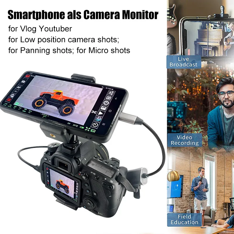 Tableta de teléfono Android como Monitor de cámara, tarjeta de captura de vídeo DSLR, 4K, 1080P, compatible con HDMI, adaptador 2,0 para Vlog,