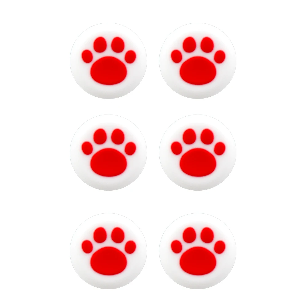 6 Pçs/set Cat Paw Polegar Analógico Vara Cap Joystick Capa Caso Para Sony PS4 Controlador Gamepad Joystick Caso Acessórios