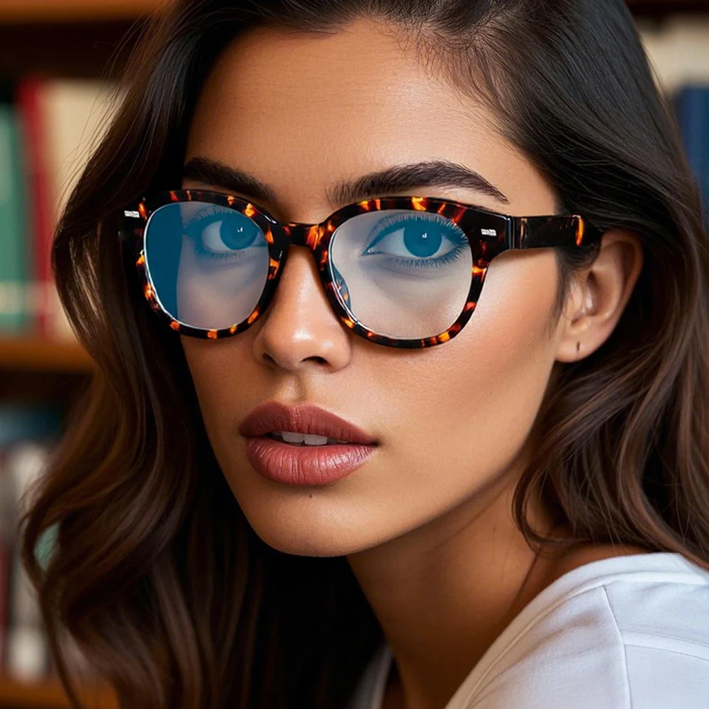 CRIXALIS Custom Prescription Eyeglass Round Frame For Myopia and Hyperopia Glasses With Photochromic Technology Multiple Colors
