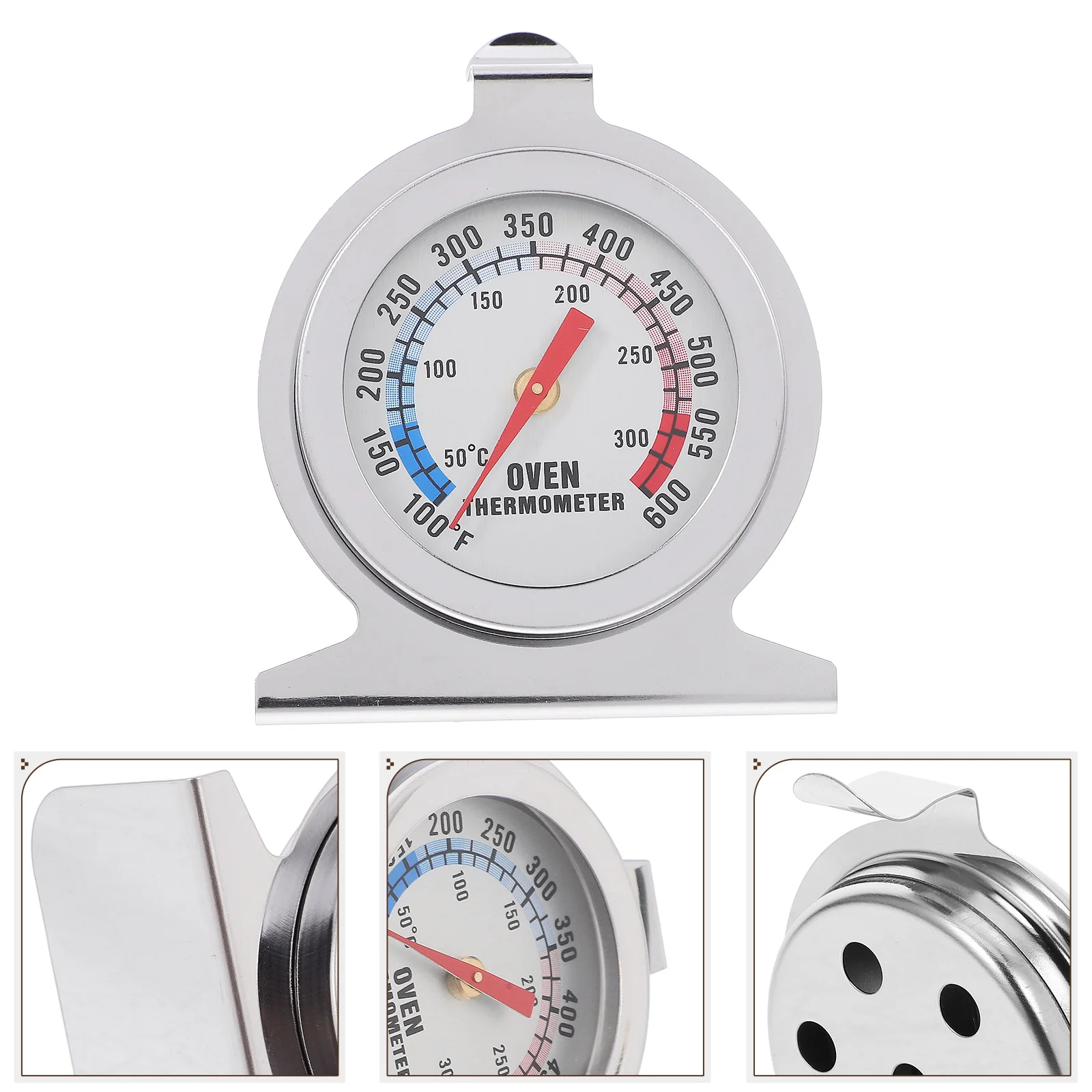 

Oven Thermometer for Electric Temperature High Resistance Hanging Fry Silver Safe