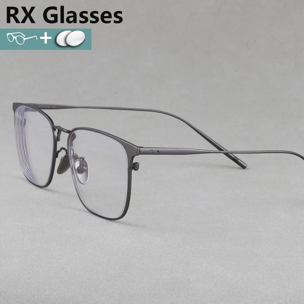 RX Büro Brillen Brillen Männer Titan Optische Rahmen Myopie Hyperopie Linsen Progressive Lesen Anti-Reflexion