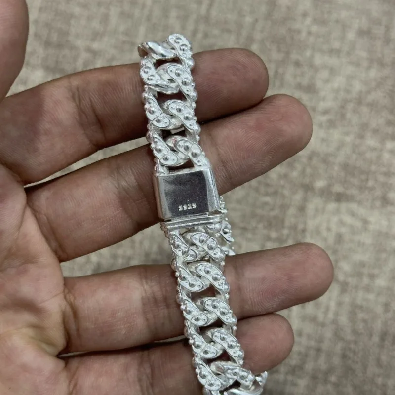 Unisex Full Paved Rhinestone Cuban Link Bracelet, Hip‑Hop Street Style, Trendy Cool Versatile Statement Wrist Jewelry