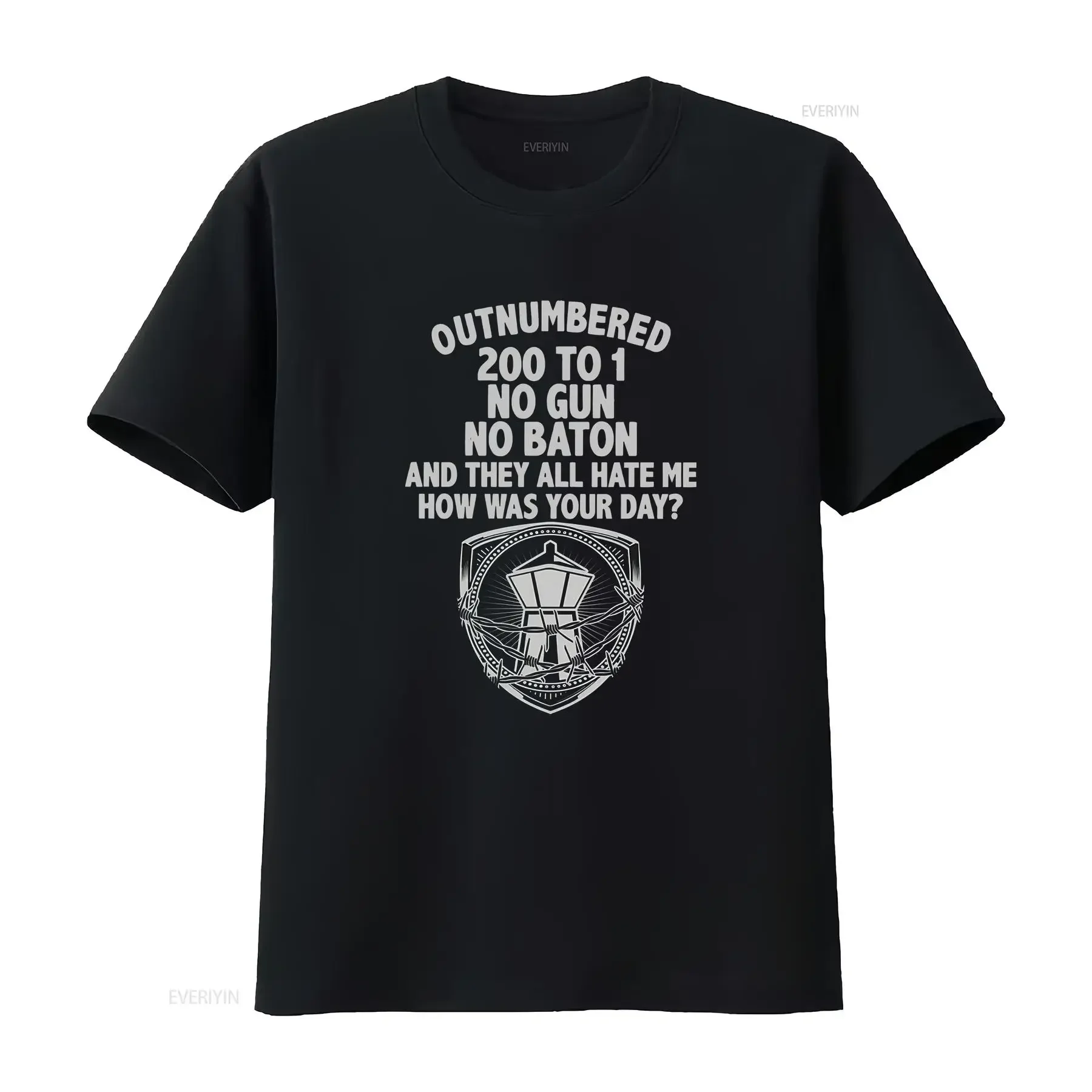 Corrections Officer for Outnumbered 200 to 1 no gun baton Correctional shirt vintage Washed Stretched designer clothes