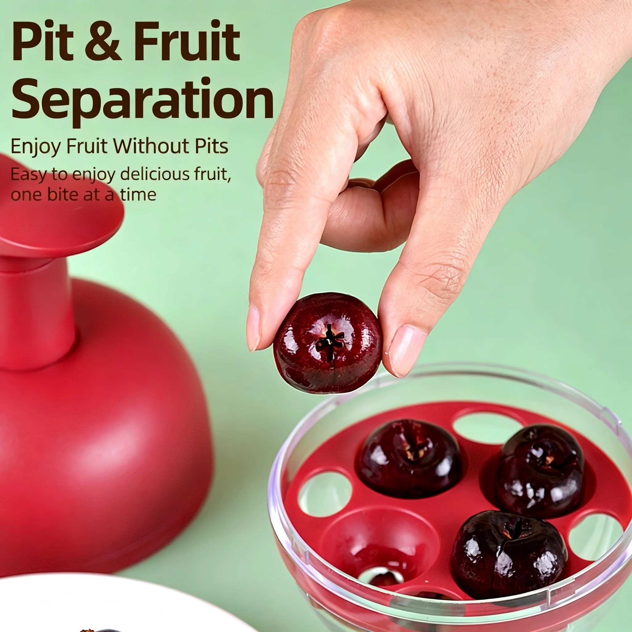 4 Holes Cherry Pitter Press Type Fruit Corer Remover Multi-function Cherry Pit Remover Tool Kitchen Fruit Seed Extractor Gadget