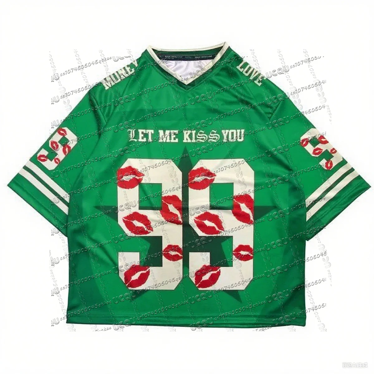 Let Me Kiss You جديد حار بيع العلامة التجارية تي شيرت رياضي أحمر الشفاه نمط الطباعة الرقمية الشارع ارتداء الصيف المرأة موضة Y2k #4