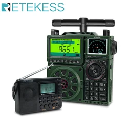Retekess TR113 Portable Radio Flagship Fever Receiver Full Band Ham Radio Receiver V115 FM AM SW Portable Radios Rechargeable