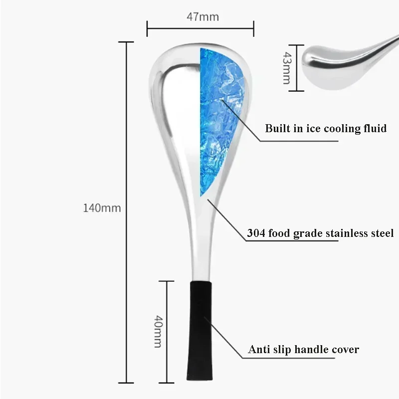 2/1PC ลูกโลกน้ําแข็ง Facial Skin Care เครื่องมือสําหรับใบหน้าและดวงตาสแตนเลสความงาม Cryo Sticks ผู้หญิง Cooling สปาลูกโลกเย็น Roller
