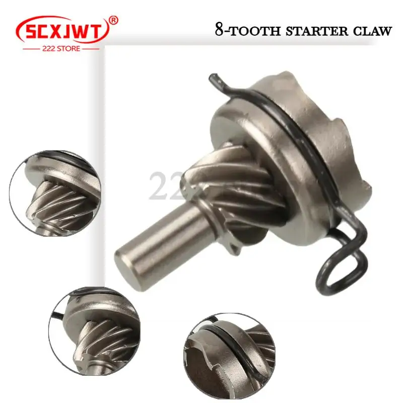 8-Tooth Starter Claw Suitable for GY6 49CC 50CC 80CC 100CC Scooter Starter Shaft Kit, Motorcycle Starter Lever Shaft Gear
