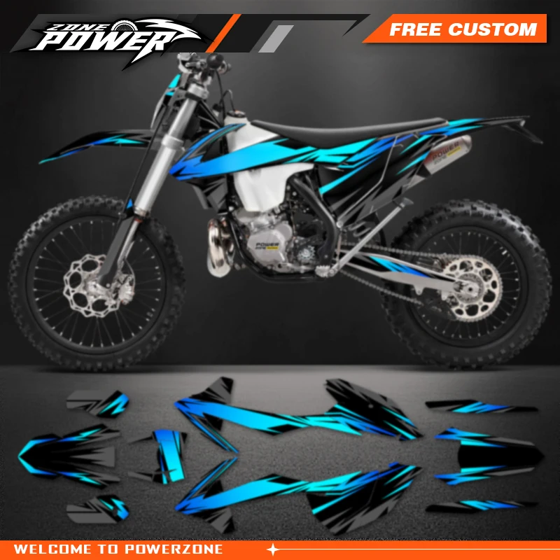 Powerzone Custom  Motorcycle Graphics Backgrounds Decal Stickers Kits for KTM SX SXF 2016-2018 EXC XCW 2017-2019 125-500cc 156