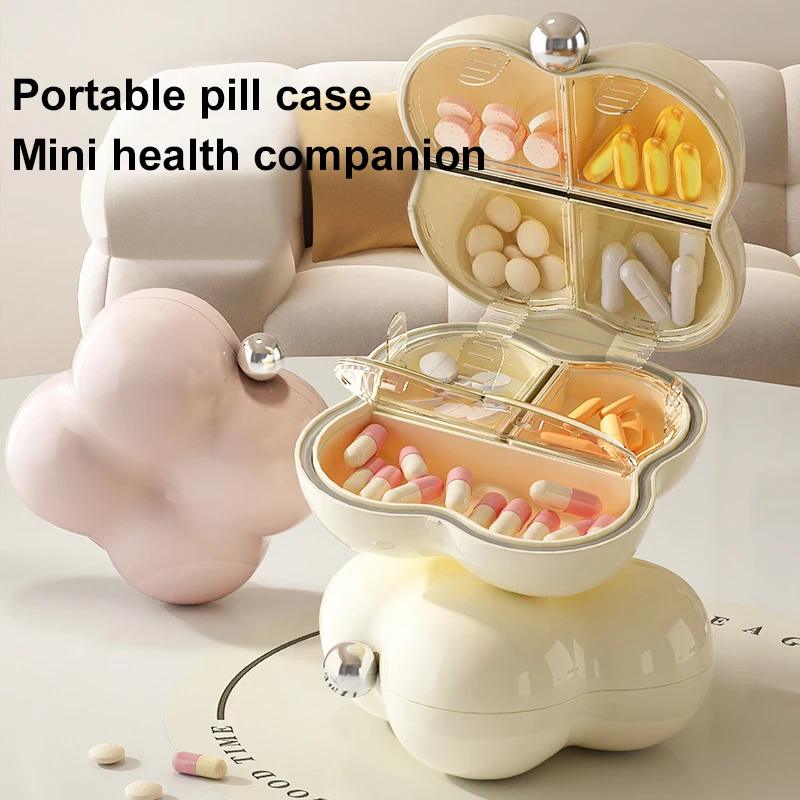 

Mini Portable Medicine Box With High Aesthetic Value For Seven Days Travel Multi Grid Packaged Pills Jewelry Sealed Storage Box