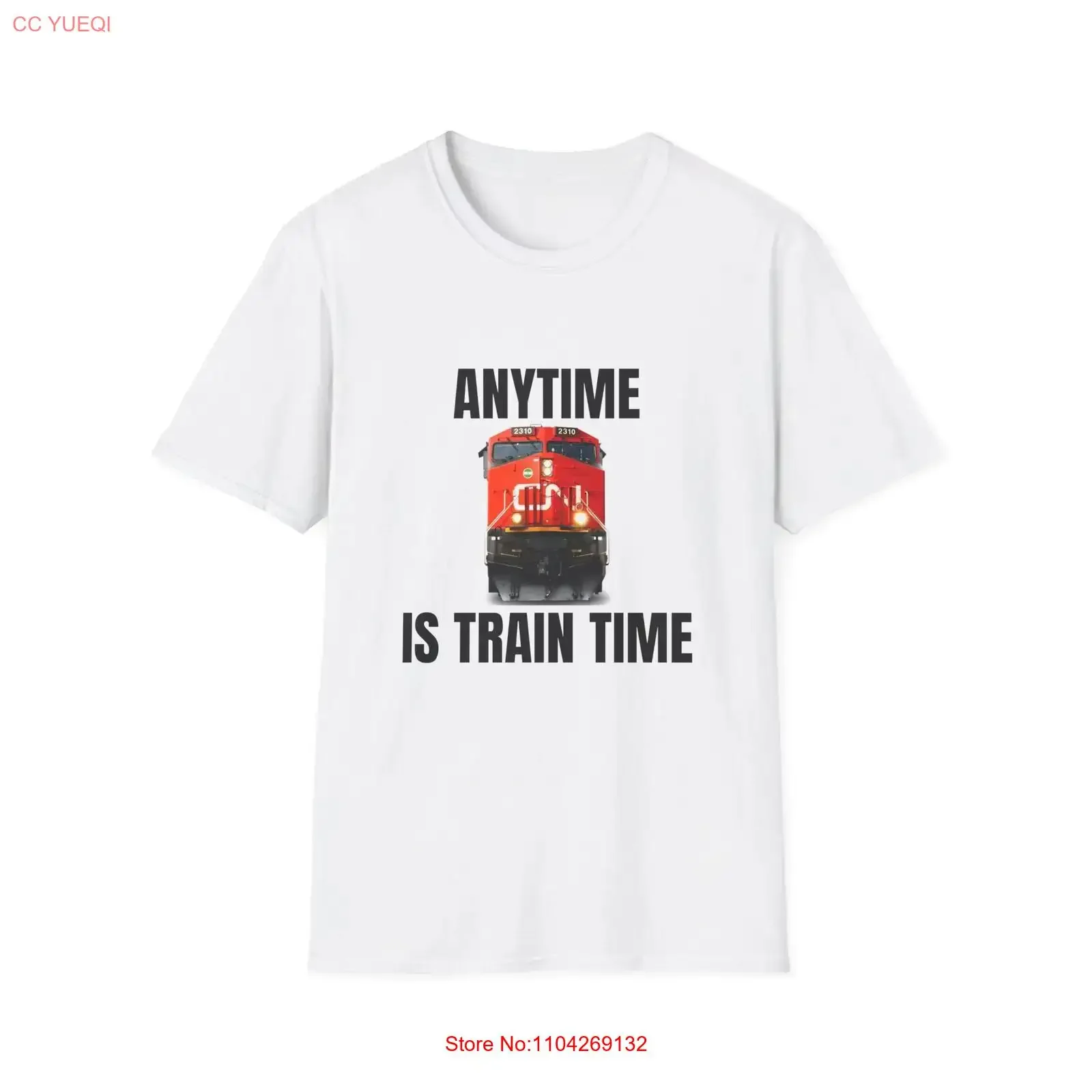 cn rail anytime is train time T Shirt vintage Washed Soft Comfortable Versatile homme Top For Everyday Wear designer clothes