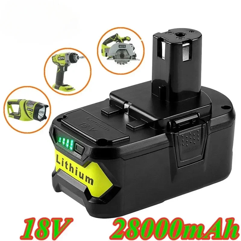 

High Capacity 18V 28000mAh Li-Ion For Ryobi Hot P108 RB18L40 Rechargeable Battery Pack Power Tool Battery Ryobi ONE