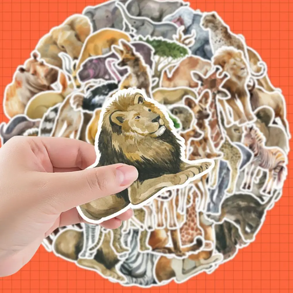 Juego de pegatinas de animales para pared, calcomanías reutilizables impermeables para botellas de agua, álbum de recortes para ordenador portátil, Ideal para niños, adolescentes y adultos