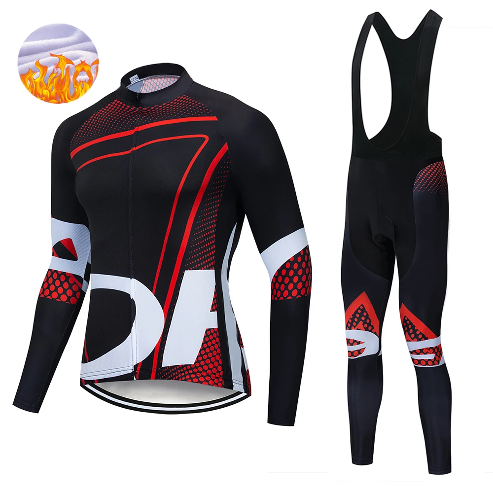 

Зимние мужские комплекты трикотажных изделий для велоспорта термальный флисовый Мужской комплект с длинным рукавом велосипедный комбинезон велосипедная одежда MBT дышащая велосипедная одежда