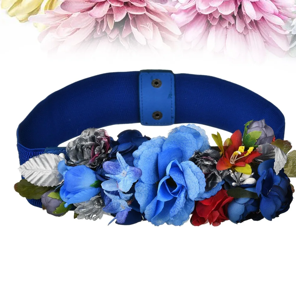 

Women Elegant Flower Design Dress Waistband Lightweight Practical Belt for Party Daily Life European American Size