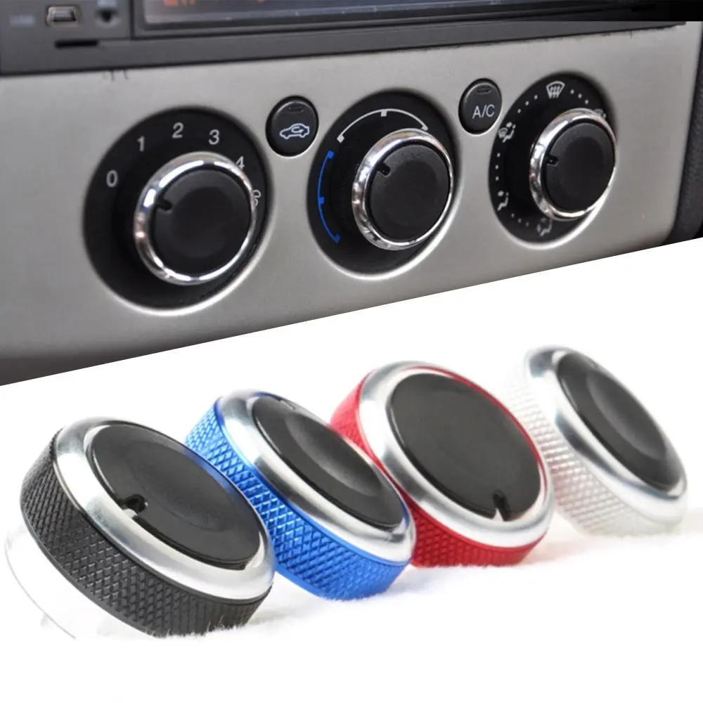 3pcs/set Aluminum Alloy Air Conditioning Knob AC Knob Heat Control Button for Ford Focus 2 MK2 Focus 3 MK3 Mondeo Sedan view 2