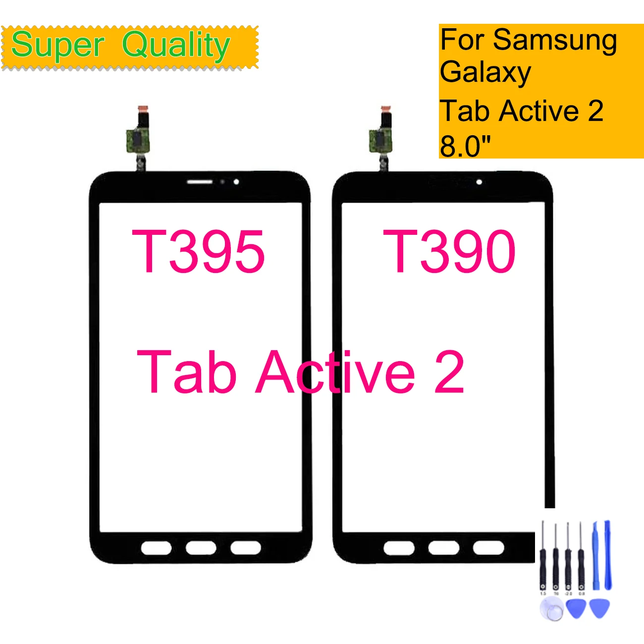 Replacement For Samsung Galaxy Tab Active 2 T390 T395 Touch Screen Digitizer Panel Sensor Tablet Front Outer LCD Glass