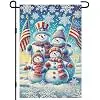 Patriotic Snowman Garden Flag 12x18 Inch Double Sided Yard Decor jjp