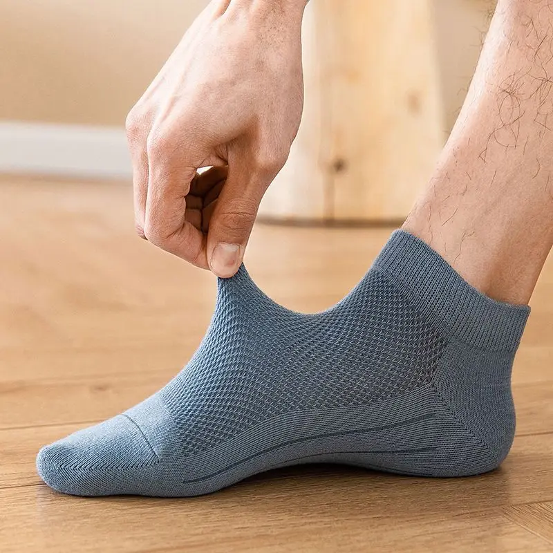 Herren socken regulären Stil kurze Rohr Knöchel Wrap Mesh Strümpfe Sommer einfarbig klassische Business Affairs Bewegung frei atmen